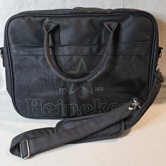 Heineken Logo Shoulder Strap Padded Laptop Bag - Picture 6 of 8